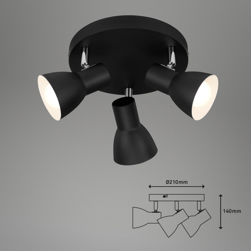 Briloner 2860-035 - Suunavalgusti CUP 3xE14/25W/230V must