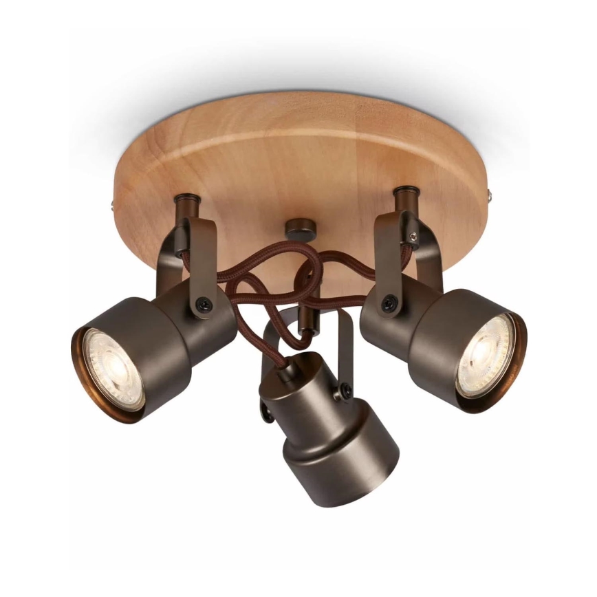 Briloner 2872-035 - LED Kohtvalgusti SPOTLIGHT 3xGU10/5W/230V pruun