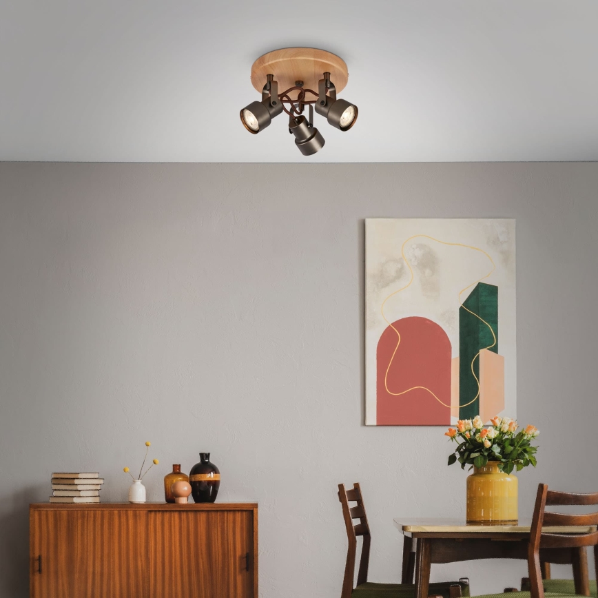 Briloner 2872-035 - LED Kohtvalgusti SPOTLIGHT 3xGU10/5W/230V pruun