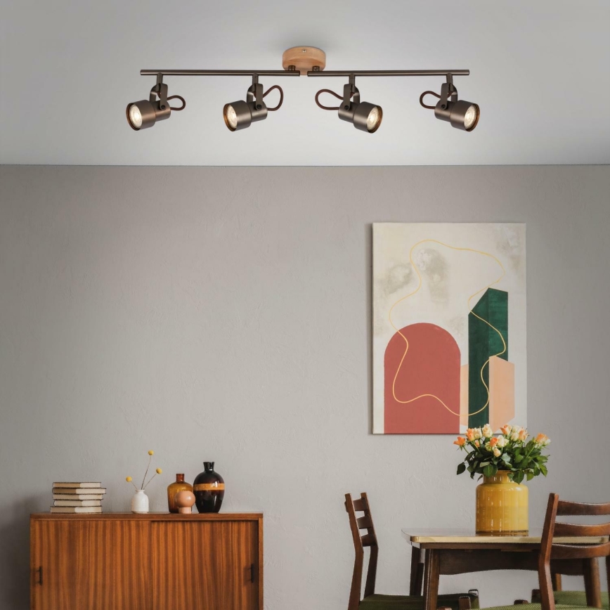 Briloner 2872-045 - LED Kohtvalgusti TAHUN 4xGU10/5W/230V 3000K pruun