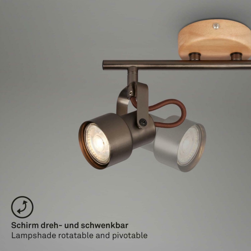 Briloner 2872-045 - LED Kohtvalgusti TAHUN 4xGU10/5W/230V 3000K pruun