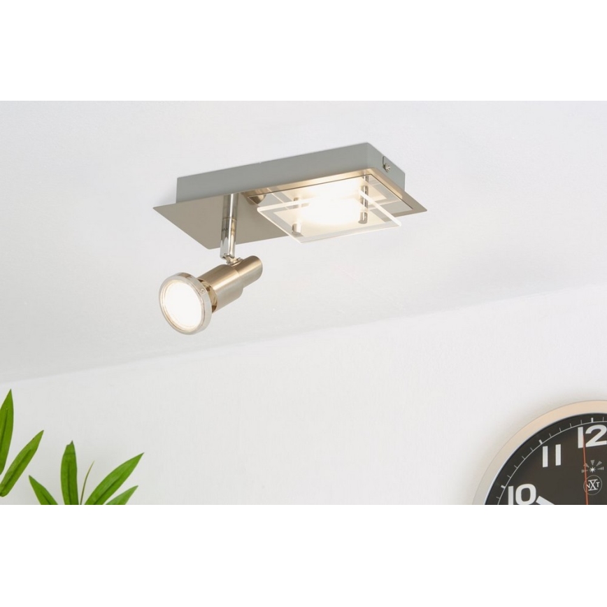 Briloner 2879-022 - LED Laevalgusti COMBINATA 1xGU10/3W + LED/5W/230V