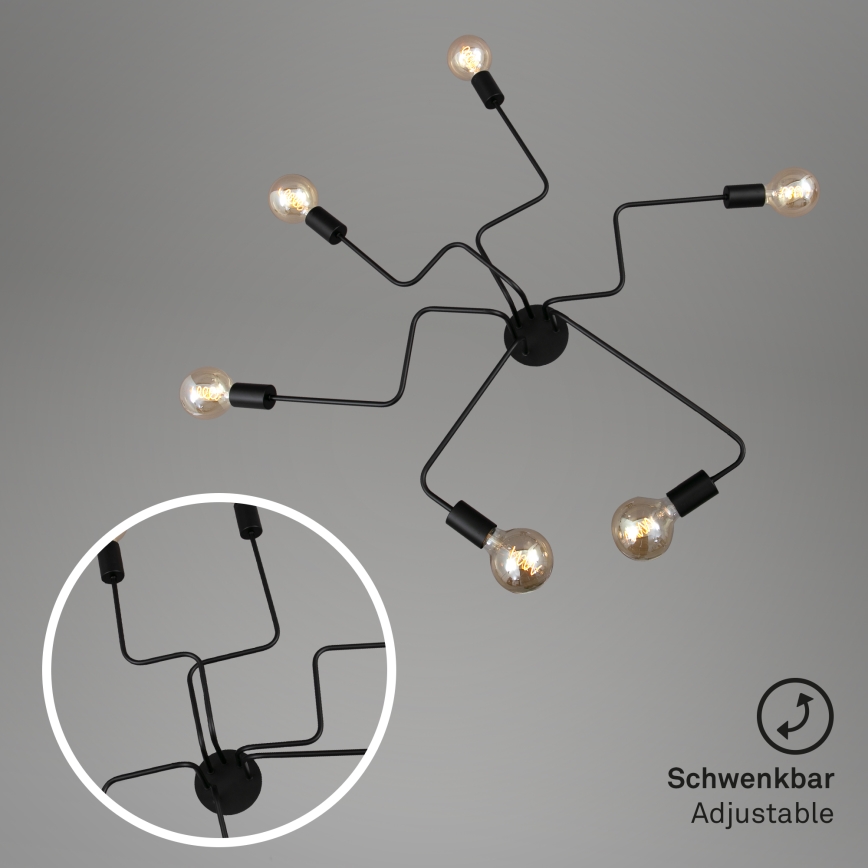 Briloner 2887-065 - Pinnale kinnitatav lühter FARETTO 6xE27/60W/230V
