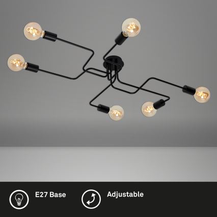 Briloner 2887-065 - Pinnale kinnitatav lühter FARETTO 6xE27/60W/230V