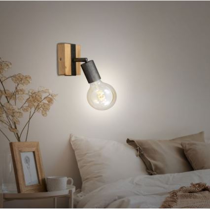 Briloner 2900-011 - Kohtvalgusti seinale WOOD BASIC 1xE27/25W/230V