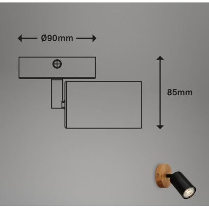 Briloner 2922-015 - Kohtvalgusti seinale SPOT 1xGU10/9W/230V