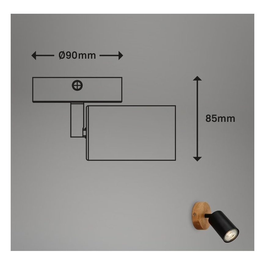 Briloner 2922-015 - Kohtvalgusti seinale SPOT 1xGU10/9W/230V
