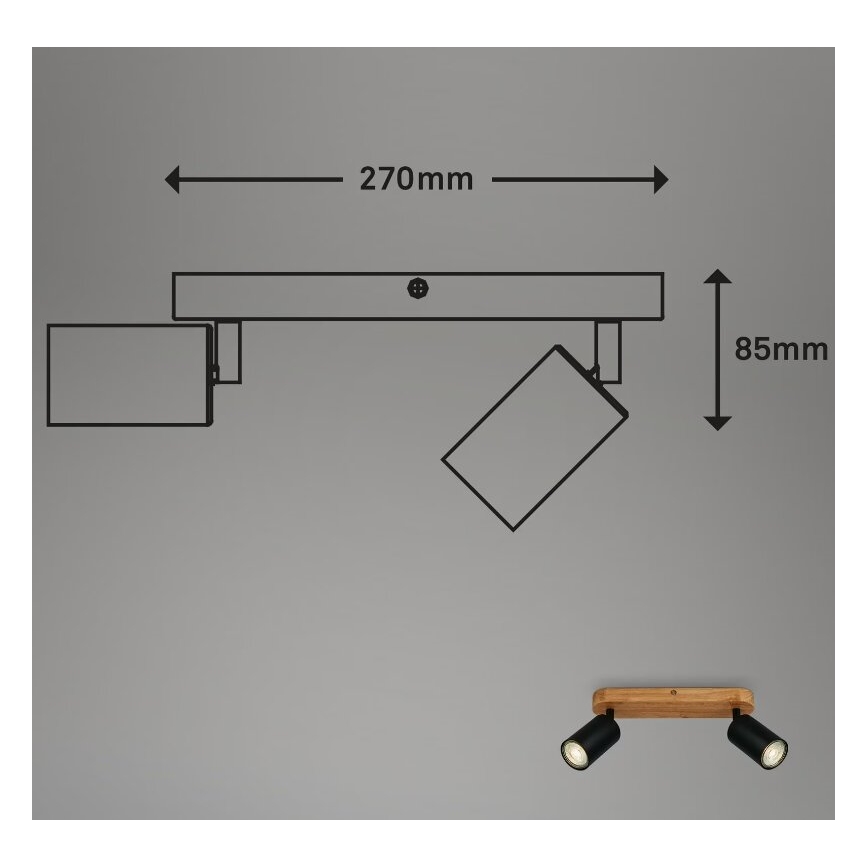 Briloner 2922-025 - Kohtvalgusti SPOT 2xGU10/9W/230V