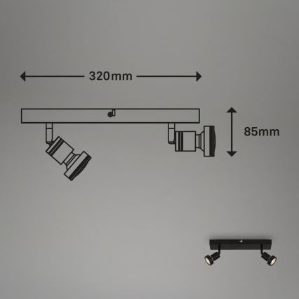 Briloner 2926-025 - LED suunavalgusti 2xGU10/4,9W/230V