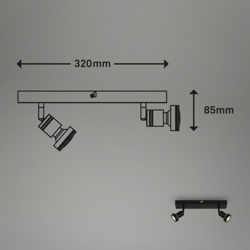 Briloner 2926-025 - LED suunavalgusti 2xGU10/4,9W/230V