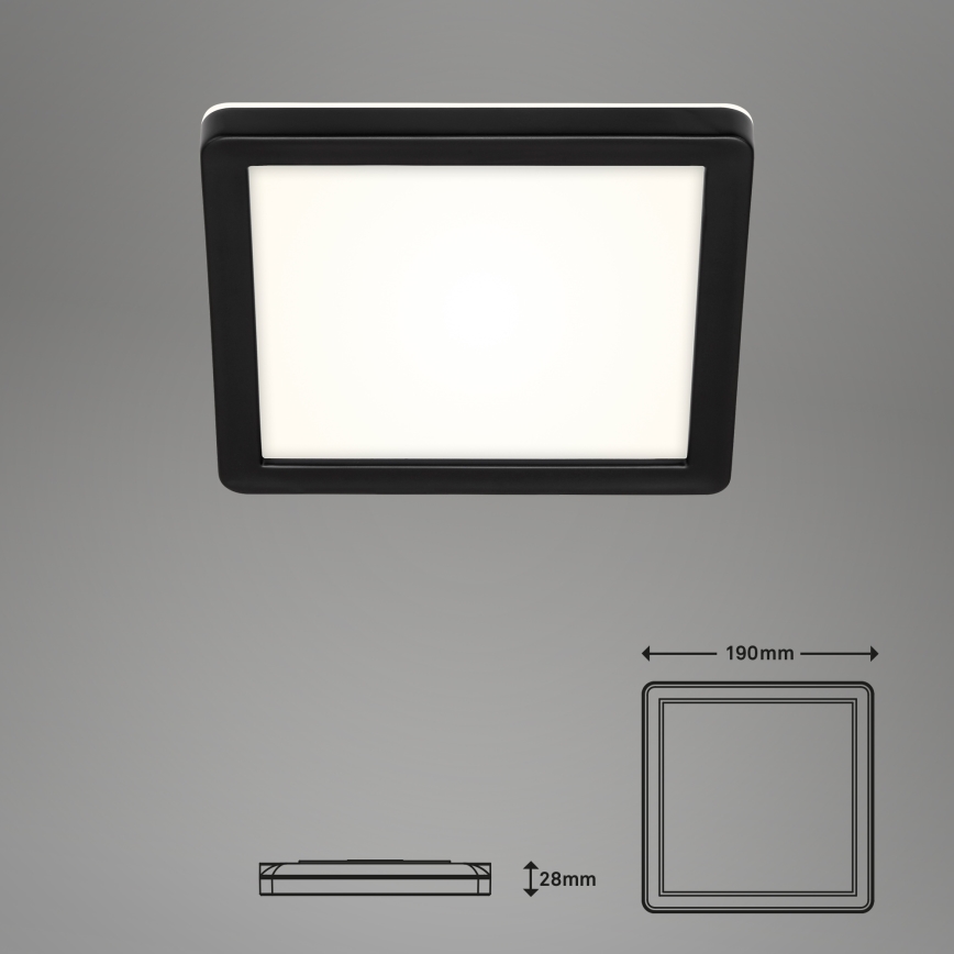 Briloner 3010-015 - LED Laevalgusti LED/8W/230V 19x19 cm must IP44