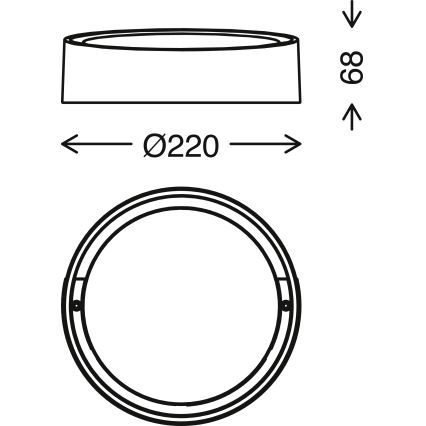 Briloner 3019-015 - LED Väli seinavalgusti GENUA LED/18W/230V IP44 must