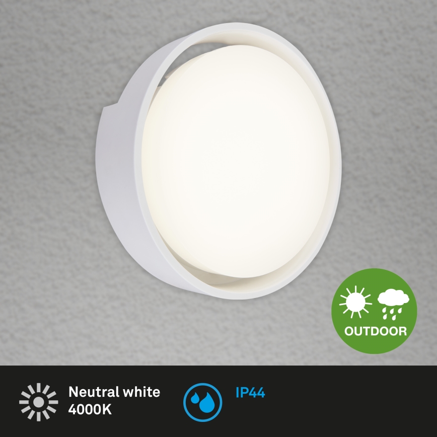Briloner 3019-016 - LED Väli seinavalgusti GENUA LED/18W/230V IP44 valge