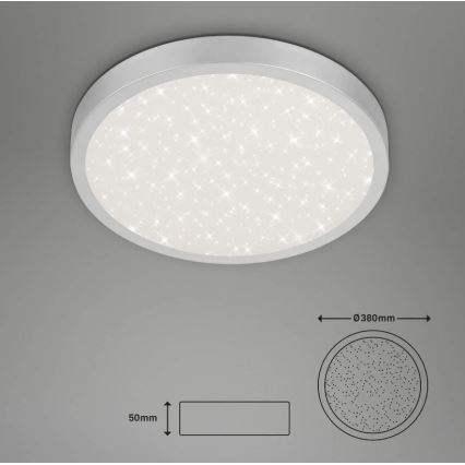 Briloner 3071-014 - LED Laevalgusti RUNA LED/24W/230V hõbedane