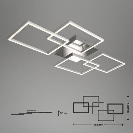 Briloner 3091-018 - LED Hämardatav laevalgusti FRAME LED/30W/230V läikiv kroom