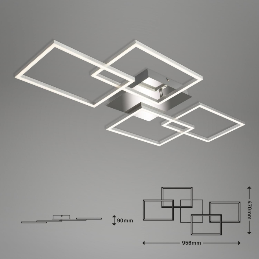 Briloner 3091-018 - LED Hämardatav laevalgusti FRAME LED/30W/230V läikiv kroom