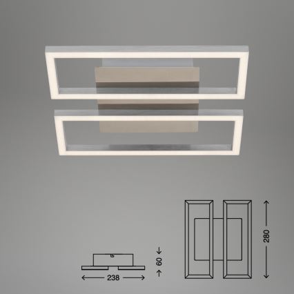 Briloner 3107-012 - LED Hämardatav laevalgusti FRAME 2xLED/7,25W/230V