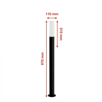 Briloner 311505TF - LED Välivalgusti LED/8W/230V IP44 4000K 97 cm must