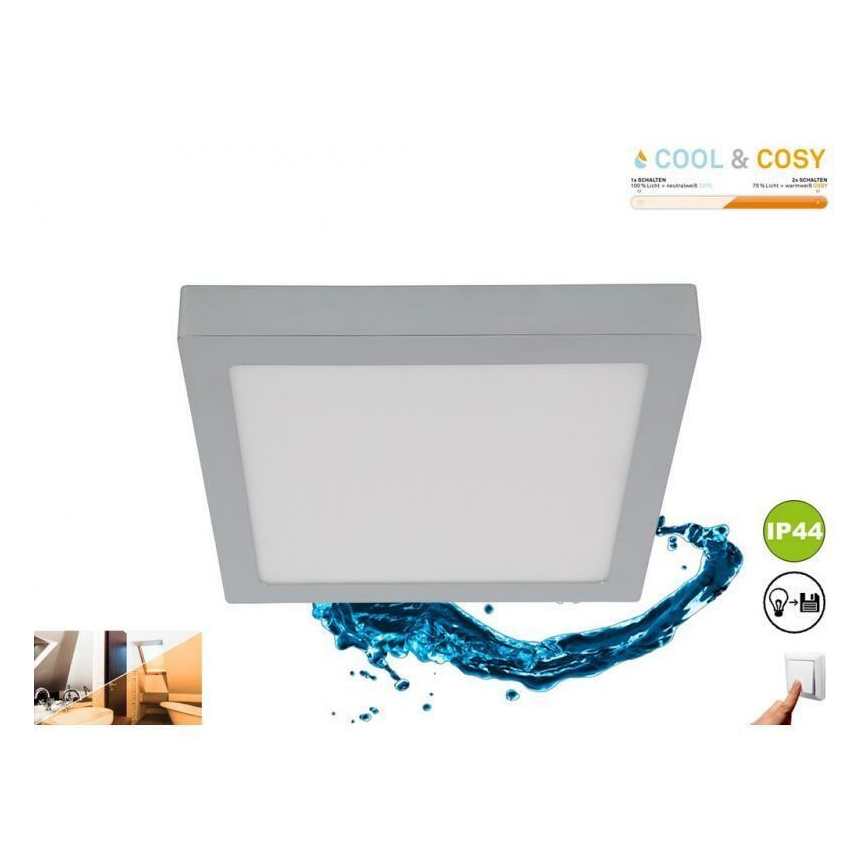 Briloner 3142-018 - LED Laevalgusti vannituppa COOL&COSY LED/21W/230V 2700/4000K IP44