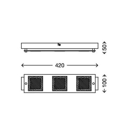 Briloner 3153-038 - LED-laevalgusti PLAZA 3xLED/5W/230V