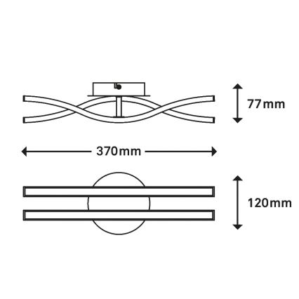 Briloner 3194-029 - LED Pinnale kinnitatav lühter GO 2xLED/6W/230V