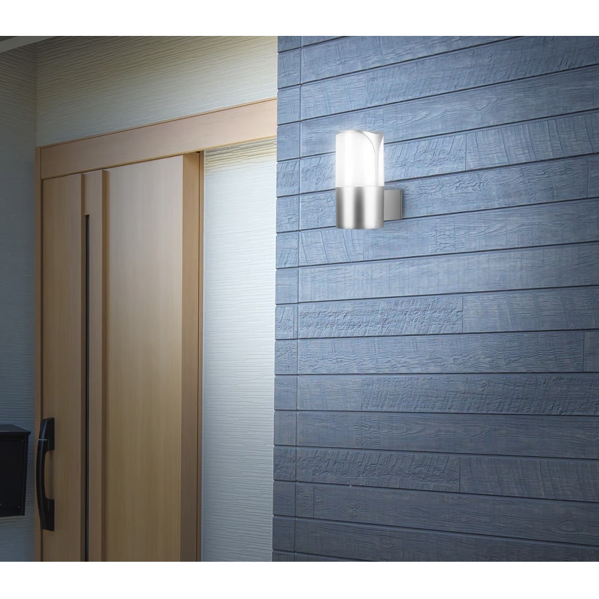 Briloner 320304TF - Välisseinavalgusti 1xE27/12W/230V IP44 hõbedane