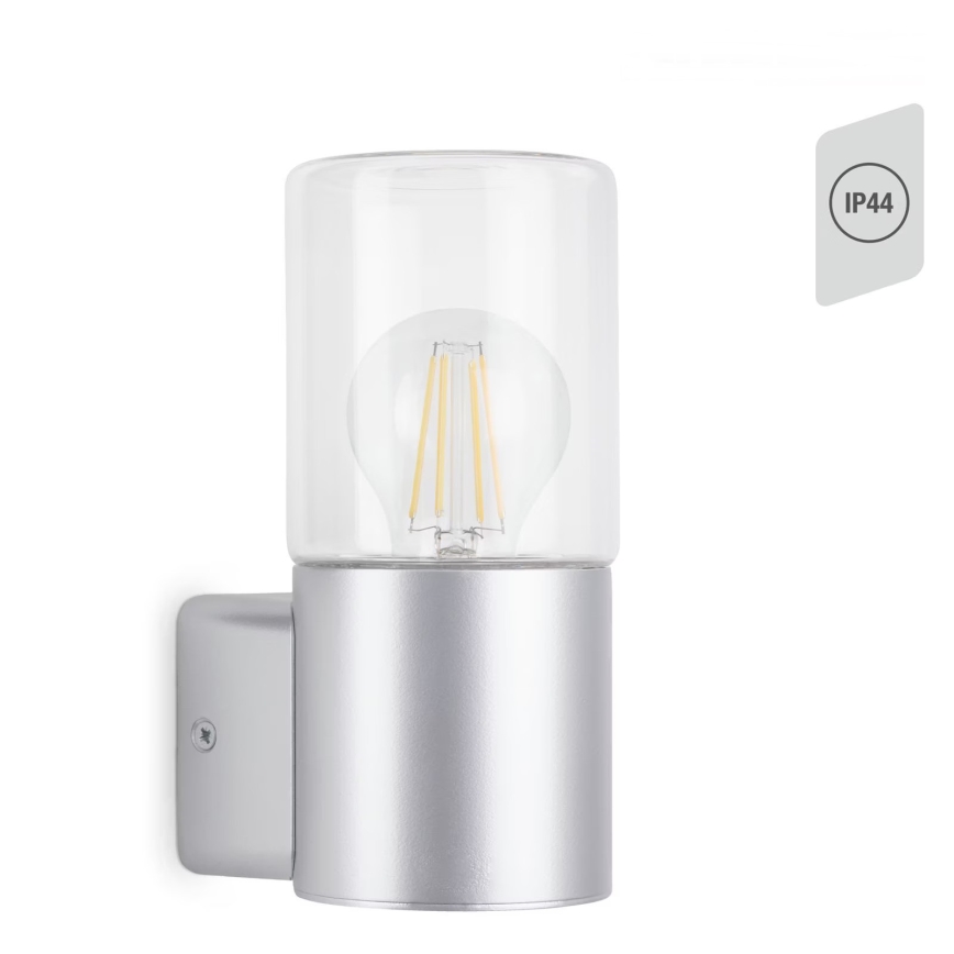 Briloner 320504TF - Väli seinavalgusti 1xE27/12W/230V IP44 hõbedane