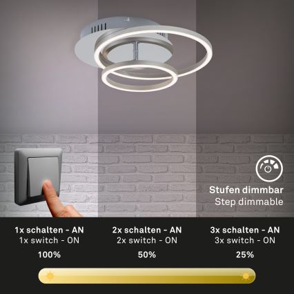 Briloner 3222-018 - LED Hämardatav laevalgusti FRAMES LED/30W/230V