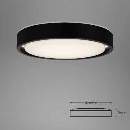 Briloner 3227-015 - RGB LED Hämardatav laevalgusti anduriga TALENA LED/24W/230V must + kaugjuhtimispult