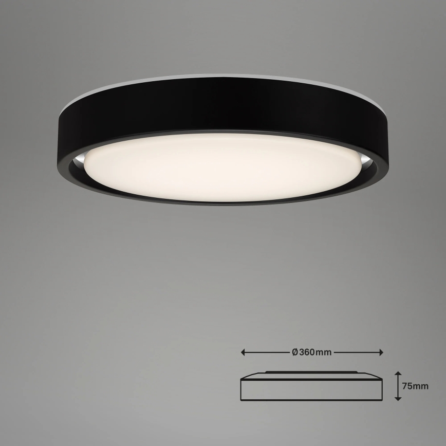 Briloner 3227-015 - RGB LED Hämardatav laevalgusti anduriga TALENA LED/24W/230V must + kaugjuhtimispult