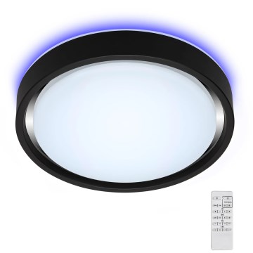 Briloner 3227-015 - LED RGB reguleeritav laevalgusti anduriga TALENA LED/24W/230V must + kaugjuhtimispult