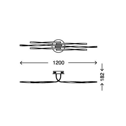 Briloner 3340-062 - Hämardatav LED-laevalgusti TWIN 6xLED/7,5W/230V