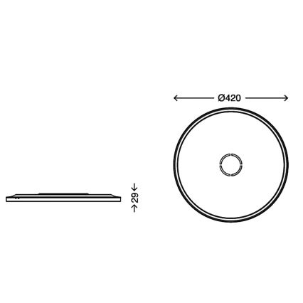 Briloner 3392-015 - LED Laevalgusti FREE LED/22W/230V d. 42 cm