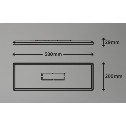 Briloner 3394-014 - LED Laevalgusti FREE LED/22W/230V 58x20 cm