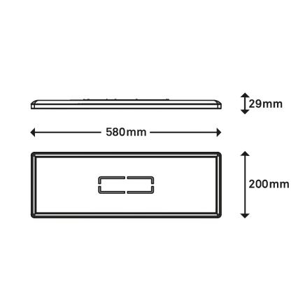 Briloner 3394-015 - LED Laevalgusti FREE LED/22W/230V 58x20 cm