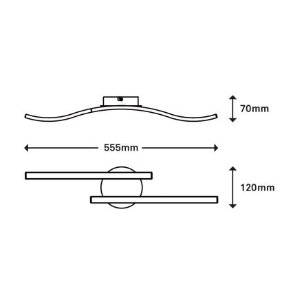 Briloner 3449-015 - LED Pinnale kinnitatav lühter GO 2xLED/6W/230V