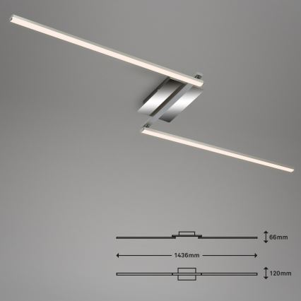 Briloner 3500-018 - LED Pinnale kinnitatav lühter STAFF 2xLED/6W/230V