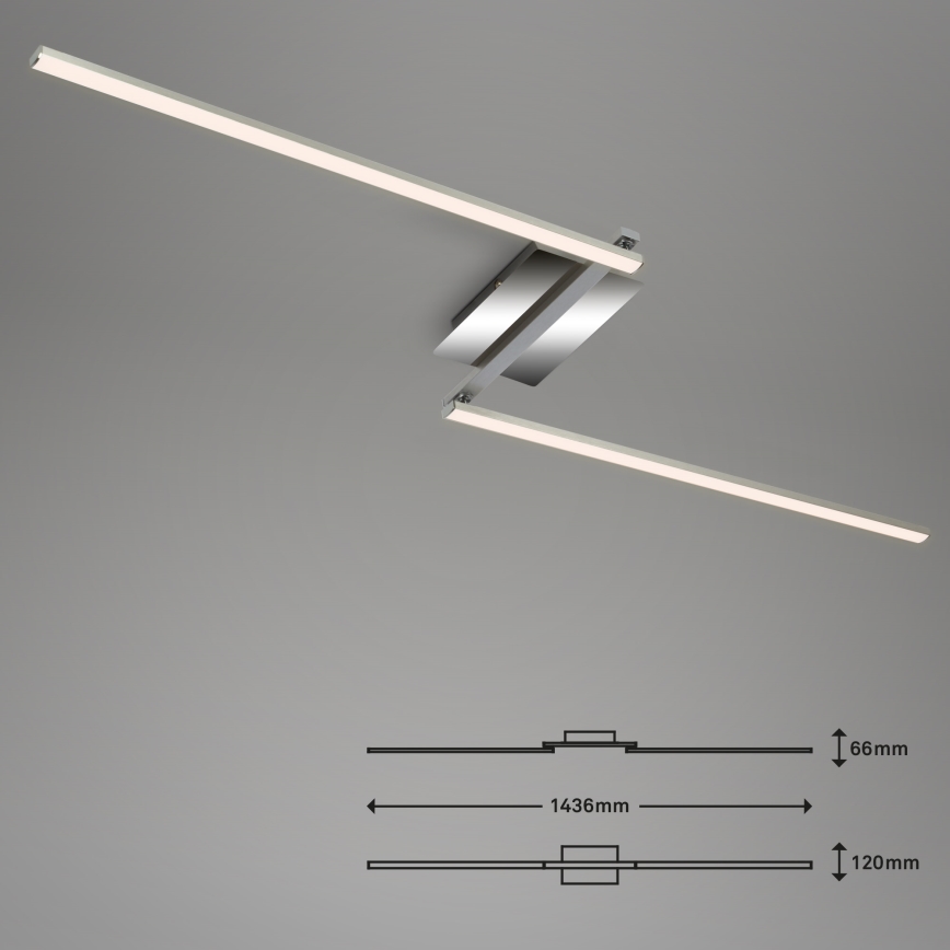 Briloner 3500-018 - LED Pinnale kinnitatav lühter STAFF 2xLED/6W/230V