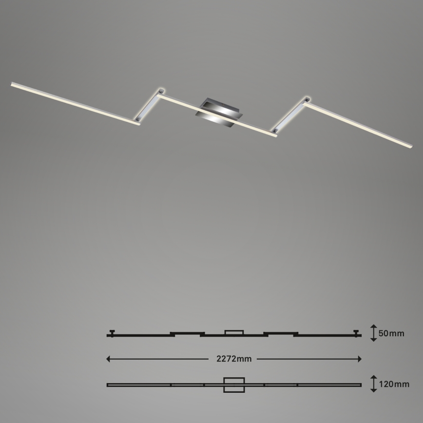 Briloner 3501-018 - LED Pinnale kinnitatav lühter STAFF 5xLED/4,8W/230V matt kroom
