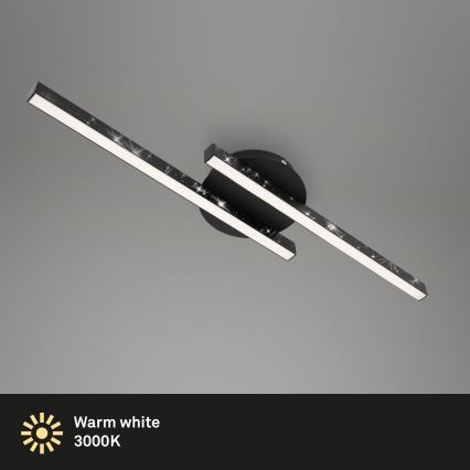 Briloner 3517-025 - LED Pinnale kinnitatav lühter REY 2xLED/6W/230V must