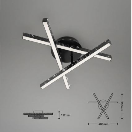 Briloner 3518-035 - LED Pinnale kinnitatav lühter REY 3xLED/5W/230V