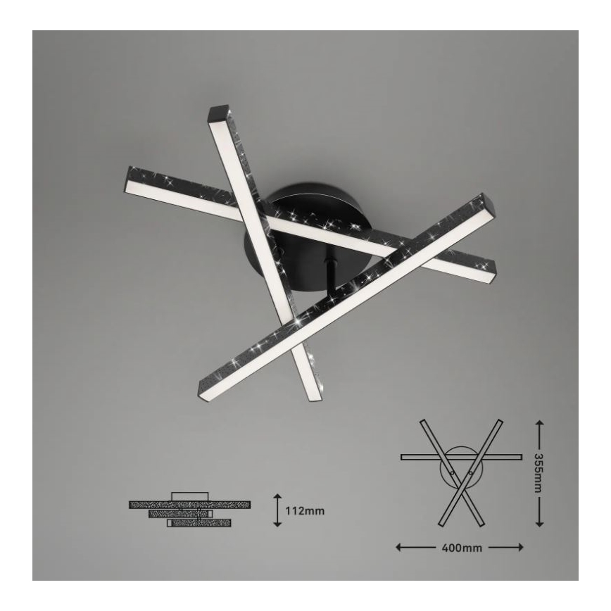 Briloner 3518-035 - LED Pinnale kinnitatav lühter REY 3xLED/5W/230V