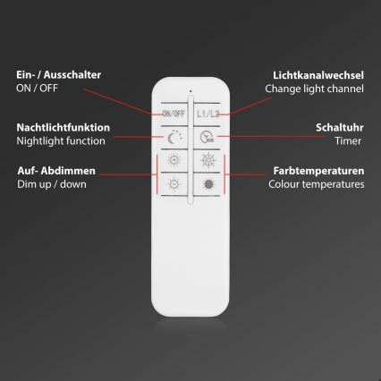 Briloner 3530-018 - LED Hämardatav pinnale kinnitatav lühter FRAME LED/40W/230V 3000-6500K + kaugjuhtimispult