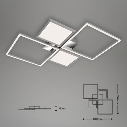 Briloner 3530-018 - LED Hämardatav pinnale kinnitatav lühter FRAME LED/40W/230V 3000-6500K + kaugjuhtimispult