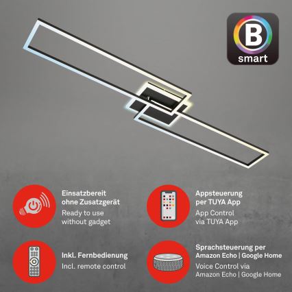 Briloner 3538-015 - LED Hämardatav lühter FRAME 2xLED/20W/230V 2700-6500K Wi-Fi Tuya + kaugjuhtimispult