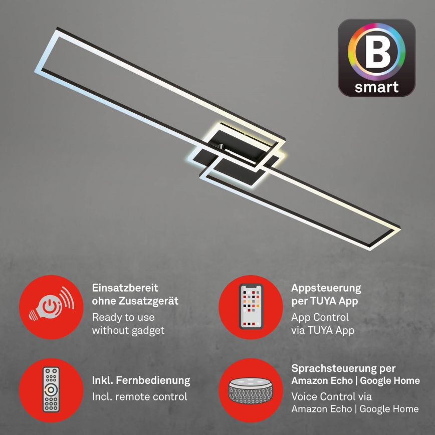 Briloner 3538-015 - LED Hämardatav lühter FRAME 2xLED/20W/230V 2700-6500K Wi-Fi Tuya + kaugjuhtimispult
