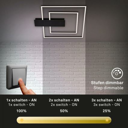 Briloner 3545-015 - LED Hämardatav laevalgusti NICO LED/25W/230V must