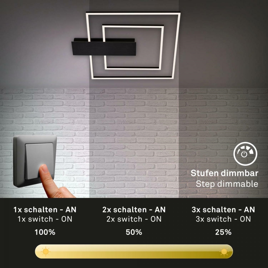 Briloner 3545-015 - LED Hämardatav laevalgusti NICO LED/25W/230V must