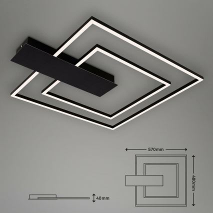 Briloner 3545-015 - LED Hämardatav laevalgusti NICO LED/25W/230V must