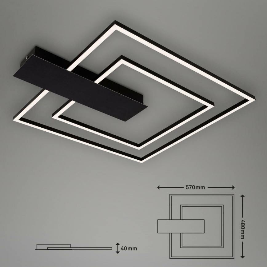 Briloner 3545-015 - LED Hämardatav laevalgusti NICO LED/25W/230V must